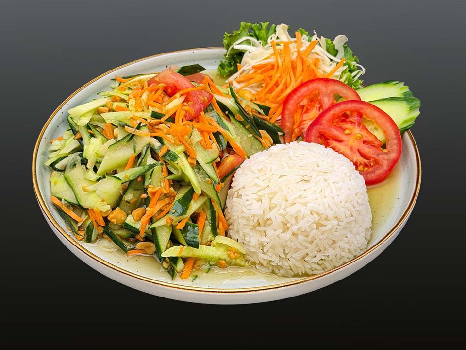 Som Tam als Gurkensalat